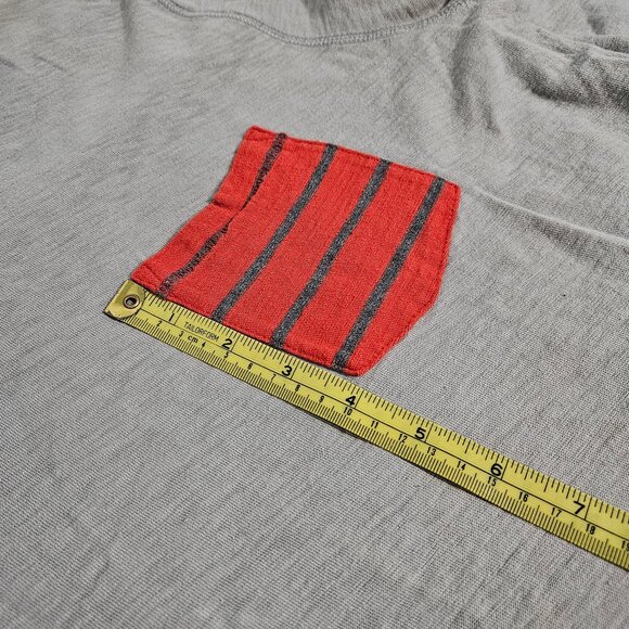 Abercrombie & Fitch - Men's Long-Sleeve Striped Pocket Tee Grey Medium - Picture 8 of 15